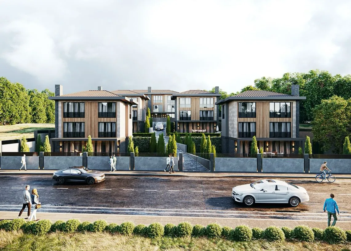 Çayırbaşı Sıra Villalar, Çayırbaşı, Şile – sokak boyunca dizilen villalar (3D görselleştirme)