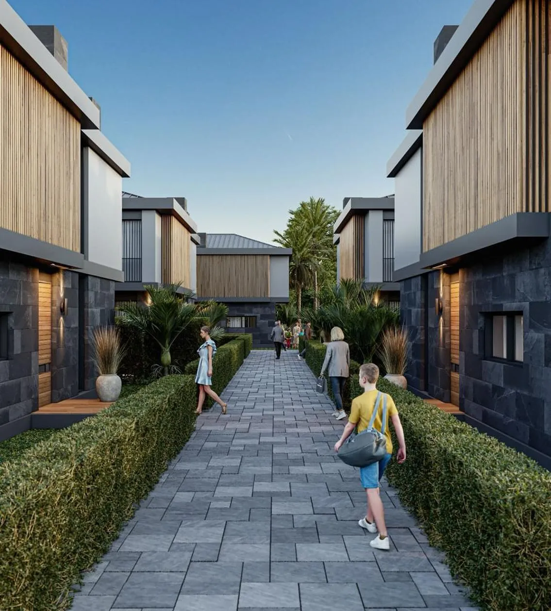 Doğancılı Villaları, Doğancılı, Şile – villalar arasındaki yaya yolu (3D görselleştirme)